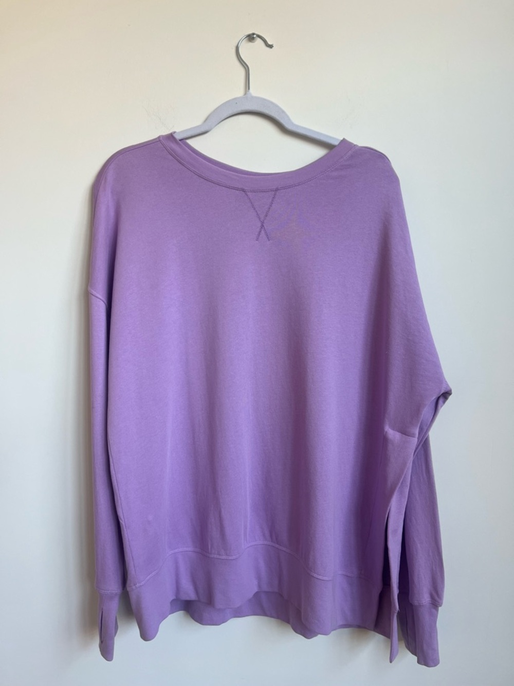 NEW Sweaty Betty After Class Split Sweatshirt, Organic Cotton Longline Crewneck - Picture 9 of 15